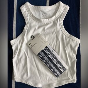 Nike - NWT - White - Dri fit crop tank top